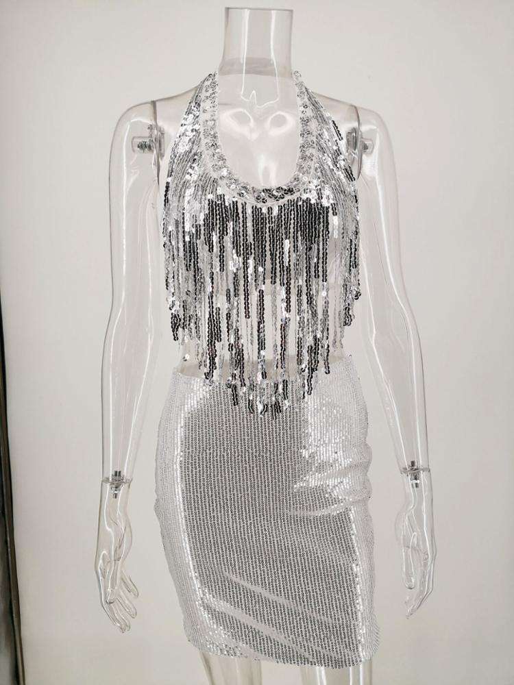 MUNAFIE Gonna A Frange Con Glitter E Paillettes, Gonna Per Danza Del Ventre, Foulard Per Fianchi, Costume Per Festival, Gonne Da Ballo Per Donne, Azzurro, Taglia Unica