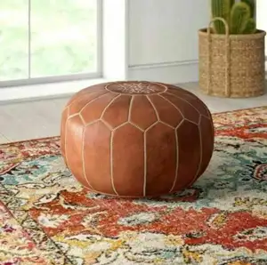 leather pouf leather pouffe