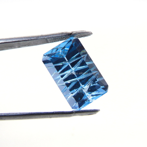 "ท้องฟ้าบุษราคัม14x9มม. สี่เหลี่ยมผืนผ้าเว้าเลเซอร์ตัด8.40 CTS อัญมณีหลวม" - Product Image 1