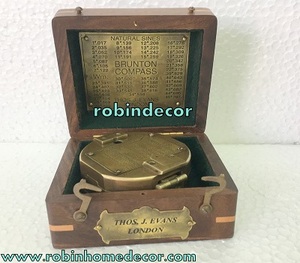 New Thos. J. Evans of London Brass Compass Handheld <b>Camping</b> Sailing Tool /W <b>Box</b> - Product Image 6