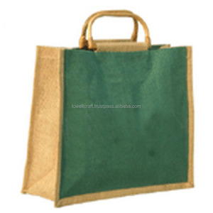 Lowellcraft Eco-Friendly Jute Shopping <b>Bag</b> with Long Handles and Zipper Closure Extra Large Size for Daily Use - Product Image 1