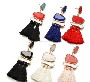 Boucle d'oreille pampilles pour femme, accessoire avec pierre, stylé, Style bohème, 2017 - Product Image 6