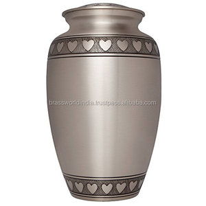 Urna de cremación de latón de alta calidad de estilo americano de mariposa azul Brassworld, urna de Metal Premium DE LA India para cenizas, suministros funerarios - Product Image 5