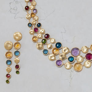 Venta al por mayor Checker mujeres hecho a mano collar corte bisel piedra preciosa moda latón últimos diseños de collar moda púrpura amatista - Product Image 2