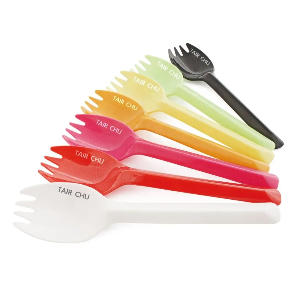 13Cm Lengte Wegwerp Plastic Lepel En Vork Combinatie