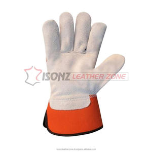 Gants de travail en cuir fendu de qualité supérieure, résistants à la chaleur, antidérapants, durables et respirants, 10 pouces - Product Image 2