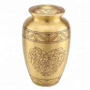 Urnas de cremación de oro con patrón abstracto para adultos, urnas funerarias de Metal, latón/aluminio, estilo americano/europeo - Product Image 6
