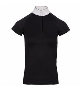 Filles Performance technique sport équestre manches courtes compétition Polo t-shirt - Product Image 1