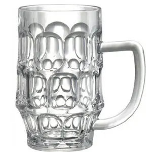 24oz BPA free Acrylic AS Unbreakable Tritan plastic handle glass cup