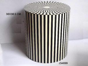 Tabouret carré à incrustation osseuse, autres mobilier faits à la main, disponible en mosaïque et couleurs - Product Image 6