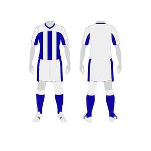 Uniforme de fútbol para hombres y mujeres, 100% de poliéster uniforme de fútbol, Color personalizado, cuello en V, Media manga, con logotipo personalizado, venta al por mayor - Product Image 5