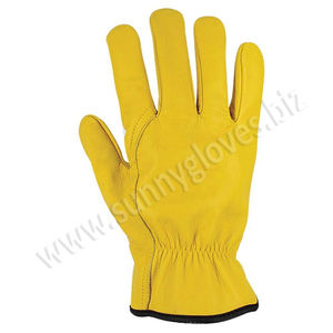Guantes de Seguridad de Cuero Vacuno Amarillo para Conductor - Product Image 2