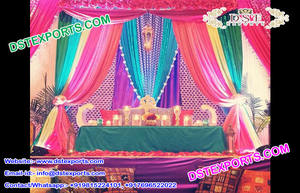 Hndi-Decoración de celebración de boda árabe impecable, mdhndi musulmán tallado de escenario, hamacas - Product Image 6