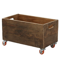 Scatola di legno pieghevole eco-friendly per vino/frutta scatola di stoccaggio solido Design impilabile e multifunzione