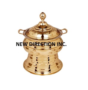 จานอุ่นอาหารทำจากทองเหลืองใช้ในโรงแรมอุ่นอาหารจานบุฟเฟต์ที่เสิร์ฟทำด้วยมือสำหรับตกแต่งบุฟเฟ่ต์ - Product Image 4