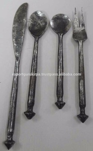 Juego de cubiertos de metal de diseño antiguo, artículos de hotel ecológicos - Product Image 3