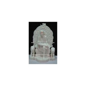 White Marble Lord Sai Baba Statue - Product Image 1