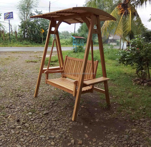 Balançoire de jardin en bois de teck de Bali sculpté, banc de jardin, chaise, meubles de Jepara - Product Image 2