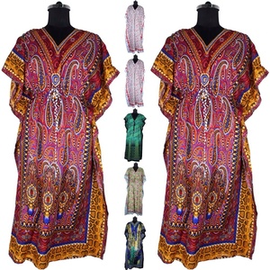 Kaftan de soirée maxi en coton taille plus à taille basse, style indien, vente en gros de mode - Product Image 1