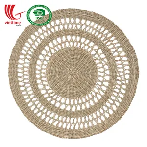 Natural tejida a mano redonda paja seagrass mantel al por mayor para la decoración de la Mesa - Product Image 1