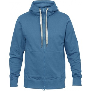 Sweat-shirts pour hommes en polyester/coton uni teint en solide, avec capuche zippée, OEM 2021 - Product Image 1