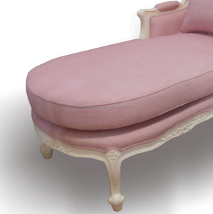 Furnitur: Furnitur Perancis, <span class=keywords><strong>Lounge</strong></span> <span class=keywords><strong>Chaise</strong></span> Merah Muda Cantik - Product Image 5