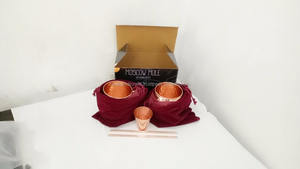 High Quality Copper Mule <b>Mug</b> <b>Set</b> of 4 with Black Satin Gift Box Copper Moscow Mule <b>Mug</b> Manufacturer and Supplier - Product Image 2
