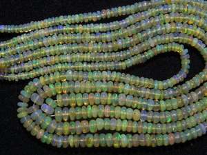 Opale éthiopienne lisse en forme de rondelle perles de pierres précieuses fabrication de bijoux naturelle. bonne qualité - Product Image 4