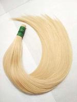 Cheveux humains brésiliens 100% naturels, teints, lisses, blonds, grade 6A-10A, longueur 8"-30", double trame machine, cheveux en vrac 100g