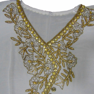 36 "Gasa Bordada Seda Gasa Kaftan - Product Image 1