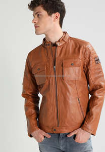 แจ็คเก็ตอเนกประสงค์หนังแท้กระเป๋าคู่สำหรับผู้ชายดีไซน์ใหม่ล่าสุดออกแบบ2019ได้ตามต้องการ - Product Image 4