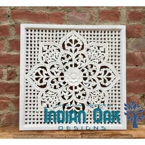 Panneau mural en bois sculpté antique pour tête de lit Décoration intérieure rustique inspirée du style Ins - Product Image 2