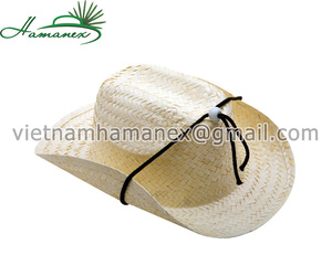 Chapeaux de cowboy faits à la main en jonc de mer naturel bon marché en gros Chapeaux de paille de qualité supérieure - Product Image 5