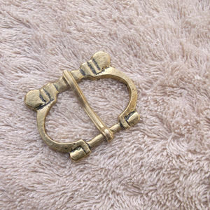 TT-6063หัวเข็มขัดทองแดงยุคกลางทำด้วยมือสำหรับการแขวนดาบและเครื่องแต่งกายทางประวัติศาสตร์ของแท้-สัมผัสเสือ - Product Image 1