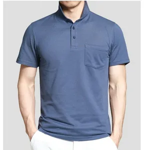 Logo ricamato personalizzato di alta qualità 100% cotone Polo da Golf da uomo polo da uomo in bianco