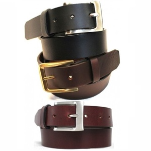 Ceinture en cuir véritable pour hommes avec boucle mate simple Style élégant Utilisation quotidienne Parfaite pour les vêtements décontractés ou de bureau - Product Image 1