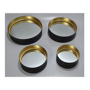 Miroir mural rond en or contemporain Décoration de la maison et de l'hôtel Décoration murale du salon Design élégant Pâques - Product Image 1