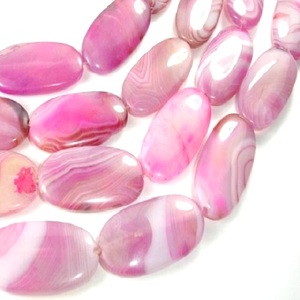 Collar de piedra ovalada de ágata de ónix Rosa piedras encantos de cristal ovalado para la fabricación de joyas collar de mujer de cristal mayorista - Product Image 1