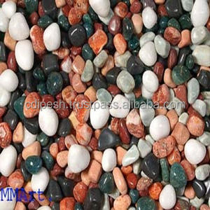 Guijarros y rocas pulidos de colores mezclados Rellenos de jarrón de piedra natural Grava de paisajismo para jardines al aire libre Rocas de piedra caídas - Product Image 1