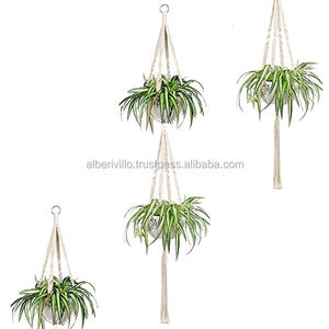 Modern Macrame Plant <b>Hangers</b> Outdoor With Hooks <b>Wall</b> Hanging Planters <b>Basket</b> Holder Suppliers - Product Image 6