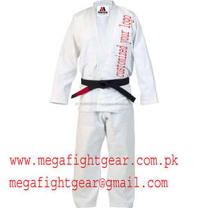 OEM ligero preencogido 100% algodón brasileño Jiu Jitsu Gi Kimono perla tejido blanco cinturón para MMA boxeo gimnasio artes marciales desgaste - Product Image 2