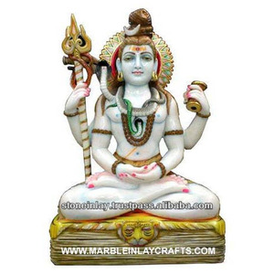 White Marble God Shiv <b>Statue</b> - Product Image 1