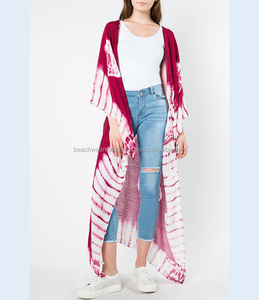 Cárdigan de playa para mujer, Kimono Tie Dye Rayon, ropa de playa, venta al por mayor - Product Image 1