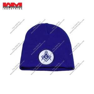 RSM Gorro de punto morado con emblema - Product Image 3