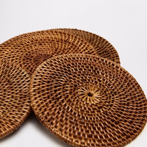 Rond En Osier Rotin Naturel Plaques de Chargeur Pour La Cérémonie De Mariage - Product Image 2