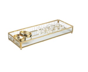 Boîte en verre avec chaîne et cadre en métal pour la décoration de stockage de bijoux à la maison - Product Image 4