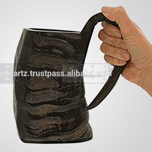 Jarra de Cerveza Vikinga de Cuerno de Búfalo, Vaso de Cuerno Natural Genuino Hecho a Mano, Taza Rústica Vintage, Regalo para Hombres, Decoración para Bar en Casa, Colección - Product Image 2