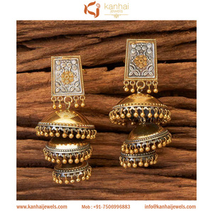แฟชั่นส่งต่อ2โทนชุบ3ชั้น Jhumki 8861ทอง - Product Image 1