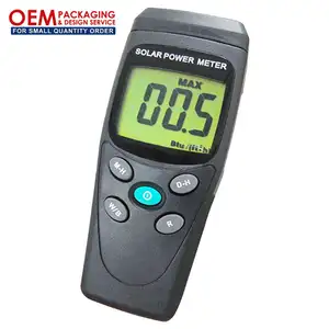 Digital Solar Power Meter Radiation Energy Cell BTU (ft2*h) W/m2 Tester Auto Range (OEM Packaging Available)