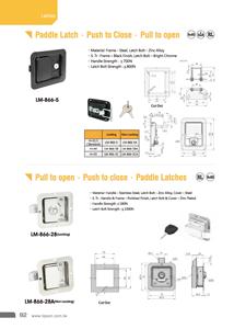 LM-325 Luifel Deurslot Slam Klink Duw Om Handgreep Achter Te Sluiten Voor-Truck Body Rv Flush Generator Gereedschapskist Paddle Panel Slot - Product Image 5
